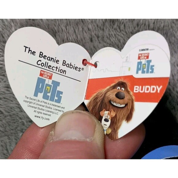 TY Beanie Baby 12” Medium "Buddy" Dachshund Dog Secret Life of Pets Plush NWT - Picture 16 of 16